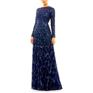 👗 NWT! Mac Duggal Sequin & Bead Gown